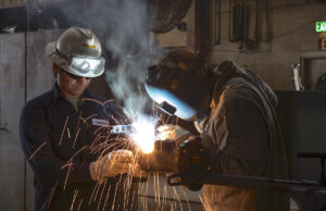 Workers at an Albemarle Corp. plant in Magnolia.
