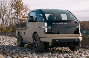Canoo's Light Tactical Vehicle, an experimental electrical vehicle developed for the U.S. Army