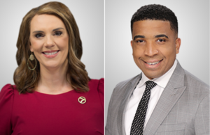 Cassandra Webb, left, and Ryan Houston, the new anchors of KATV's "Daybreak" news program.