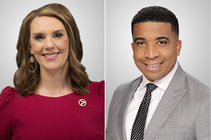 Cassandra Webb, left, and Ryan Houston, the new anchors of KATV's "Daybreak" news program.