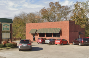 A Google Street View image of Super Sav Drug in Van Buren. The owner of the drug store is suing its supplier to stop it from cutting off sales of controlled substances.