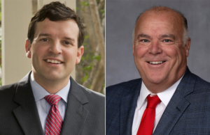 Chad Causey, left, and Joe Jett, who lead business strategy and corporate development firm Rose Group Advisors.