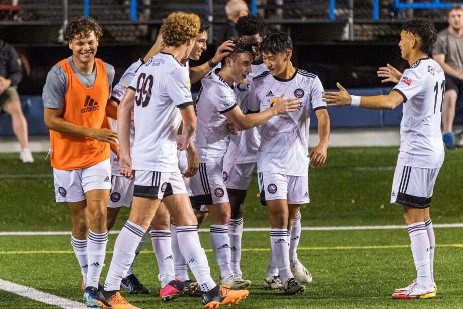 Little Rock Rangers players during a match at War Memorial Stadium in 2022. The nonprofit organization does not pay the players, many of whom also play at the college level.