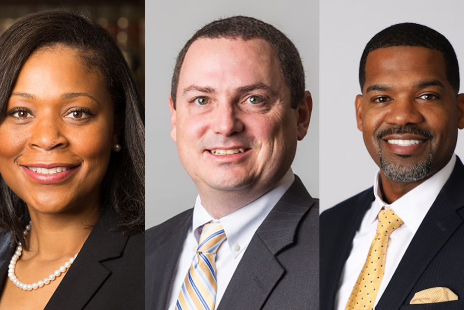 (From left) Kim O’Guinn, David Kelley and Antoine Lucas