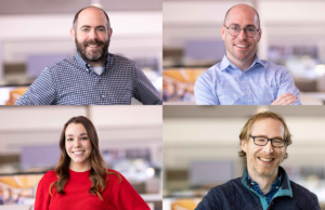 (Clockwise from top left) Benjamin Gregory, Aaron Sanderson, Sam McGuire and Betsy Offutt