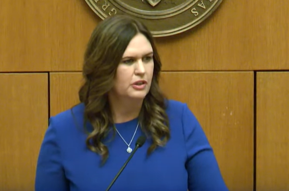 Sarah Huckabee Sanders addresses the Arkansas Legislature after being sworn in as the state's 47th governor.