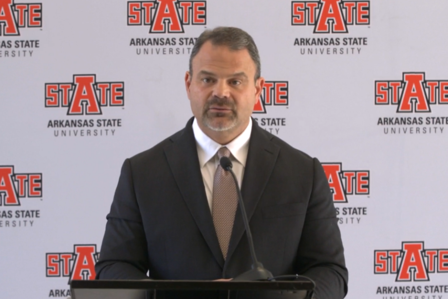 Arkansas State University Chancellor Todd Shields announces on Jan. 17, 2023 that the university is moving forward with plans to start a veterinary school.