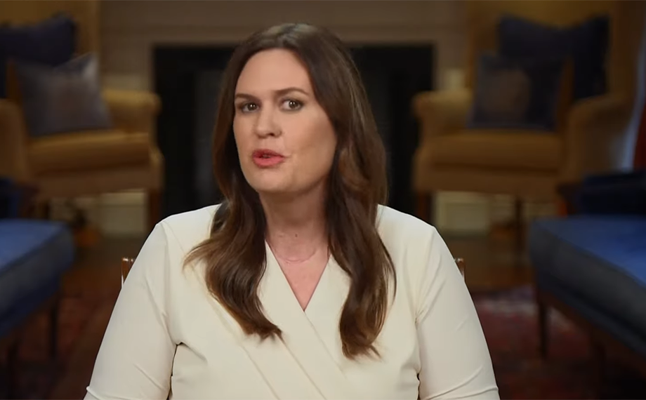 Arkansas Gov. Sarah Huckabee Sanders delivers the Republican response to President Joe Biden's State of the Union address on Feb. 7, 2023