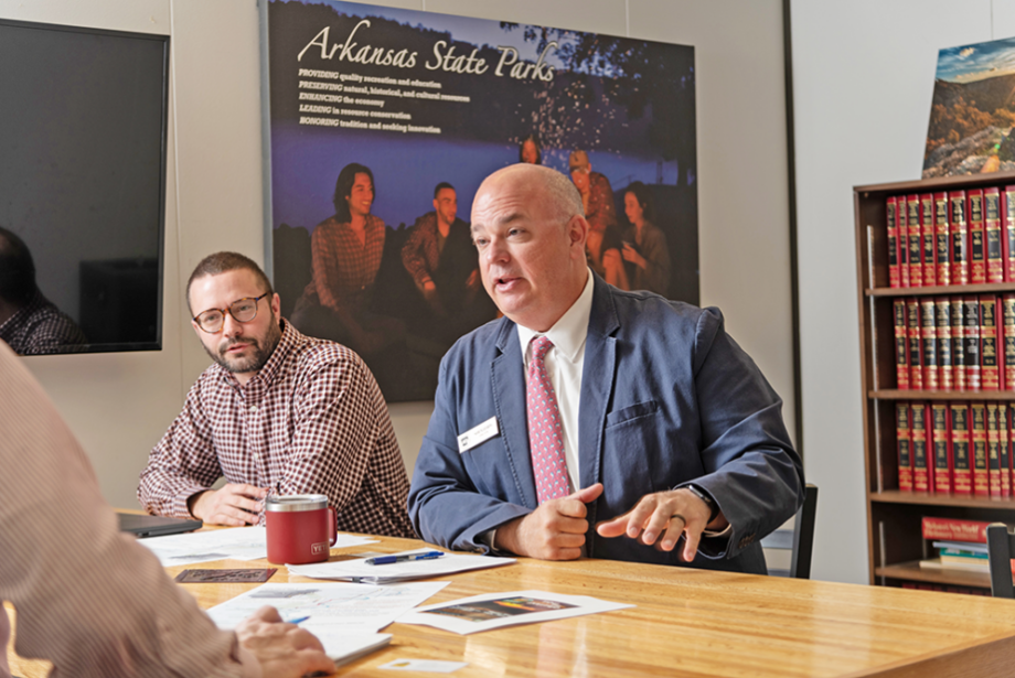 Shea Lewis, director of Arkansas State Parks, right, and Jeff King, deputy
director of Arkansas State Parks.