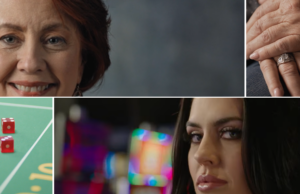 Still frames from two Super Bowl ads for Baptist Health and Saracen Casino and produced by Stone Ward and Gary Heathcott, respectively
