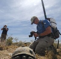 Bentonville International Group CTO Brent Slaughter works with the United States Geological Survey in Henderson, Nev., on an RFID tracking system to enable the USGS to track and study life history dynamics and population trends of the Mojave Desert tortoi
