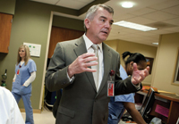 Dr. Bruce Murphy gets to ramp up his love for patient interaction with his new role as CEO of Little Rock's Arkansas Heart Hospital. (Photo by Michael Pirnique)