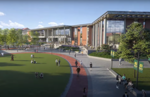 A rendering of Arkansas Tech University's planned student union and recreation center