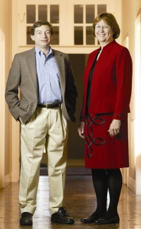 Rebecca Garner, (right) an SEC registered investment adviser, has resigned as president and chief investment officer of Garrison Asset Management in Fayetteville. She is pictured with Tom Garrison.