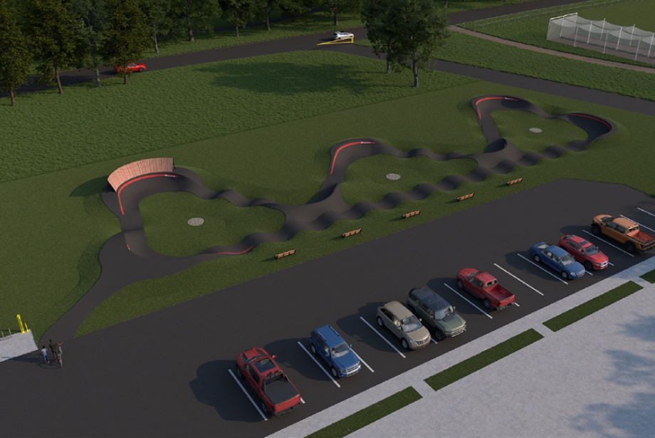A rendering of the Jacksonville Pump Track