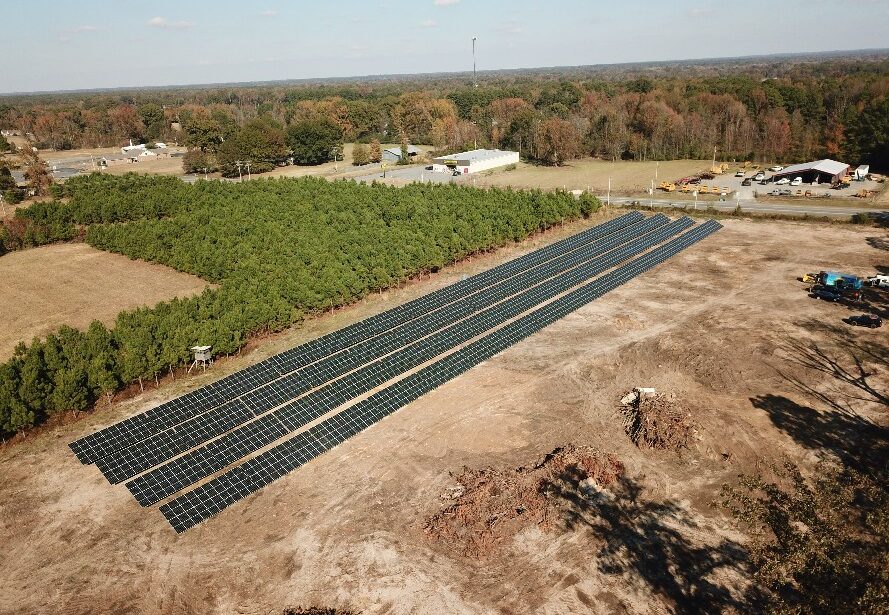 A solar power farm installed by Delta Solar of Little Rock for the Woodlawn School District.