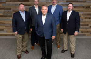 The Cashion Co. leadership team, from left: Lee Jackson, Michael Dornblaser, Matt Cashion, Andrew Davie and Cash McMillen