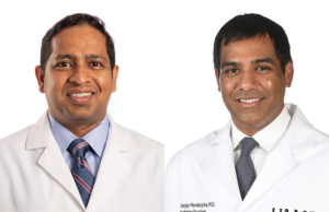 Dr. Santanu Samanta, left, and Dr. Sanjay Maraboyina