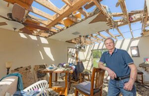 Ron Harris, a residential contractor and owner of Summerwood Inc., stands in the home of one his clients on Kierre Road in North Little Rock.