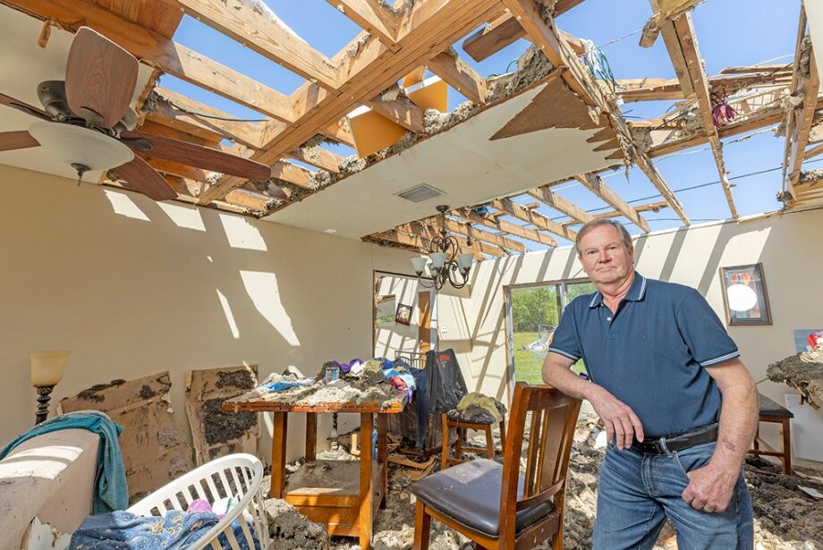 Ron Harris, a residential contractor and owner of Summerwood Inc., stands in the home of one his clients on Kierre Road in North Little Rock.