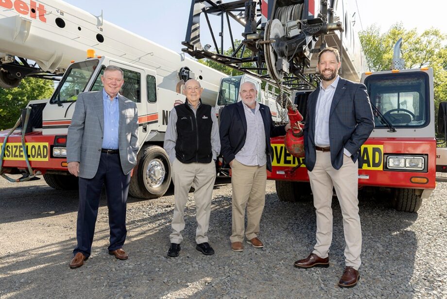 Leadership at Conway’s Nabholz Construction Corp. From left, Bill Hannah, CEO 2002-13; Charles Nabholz, chairman emeritus; Greg Williams, chairman and past CEO 2014-21; and Jake Nabholz, CEO since 2022.