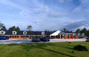 A rendering of the student housing complex under development at Southeast Arkansas College in Pine Bluff