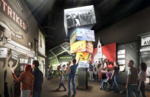 Renderings of the U.S. Marshals Museum in Fort Smith, which is set to open July 1, 2023 after more than 16 years in development.