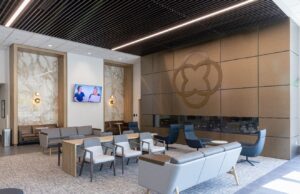 The waiting area at the new CARTI Surgery Center