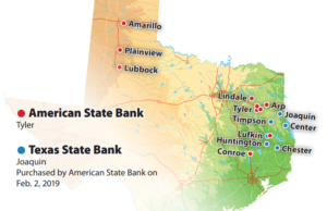 Branches in Amarillo, Plainview and Lubbock opened after an exodus of more than 70 Happy State Bank staffers last year. The Amarillo branch is now closed, and the Plainview and Lubbock locations are now loan production offices.