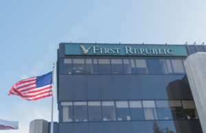 A First Republic Bank office in Newport Beach, California