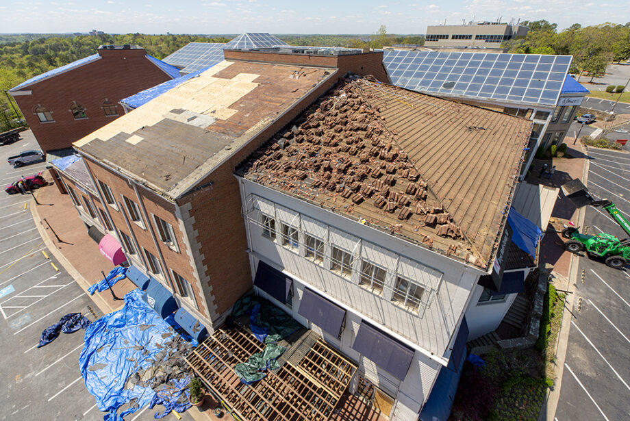 Pavilion in the Park was heavily damaged during the March 31st tornado.