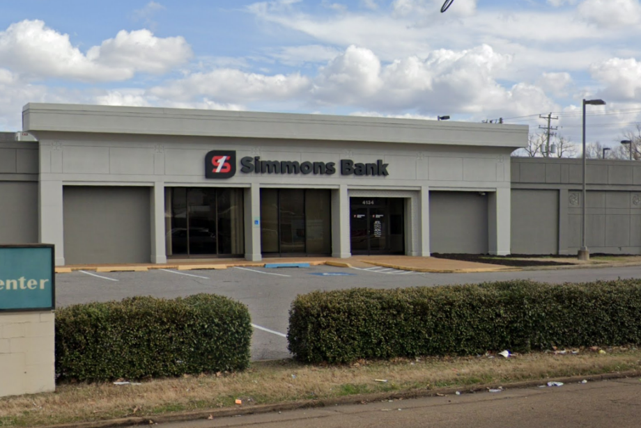 A Google Street View image of Simmons Bank's new branch in Memphis at&nbsp;4134 Elvis Presley Boulevard&nbsp;