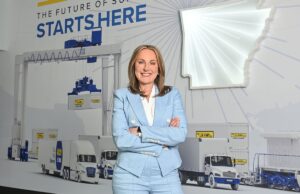 Shelley Simpson, president of J.B. Hunt Transport Services Inc., says the freight recession is more of an inventory correction, as consumer buying habits change after the pandemic.