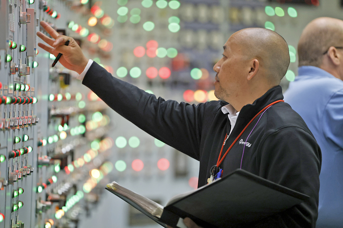Control room operator Soulee Xiong is one of more than 1,000 full-time workers at Arkansas Nuclear One.