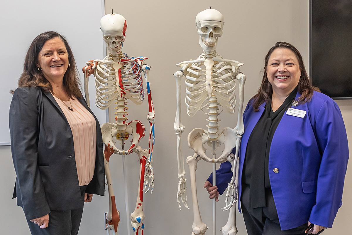 Dr. Sherry Turner, associate dean, and Dr. Shannon Jimenez, dean, of the Arkansas College of Osteopathic Medicine in Fort Smith