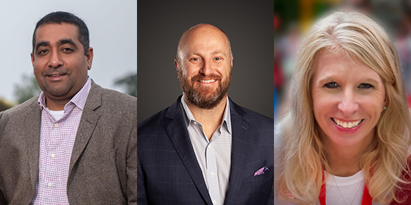 (From left) Charan Dhaliwal, Ryan Faust and Jennifer Necessary