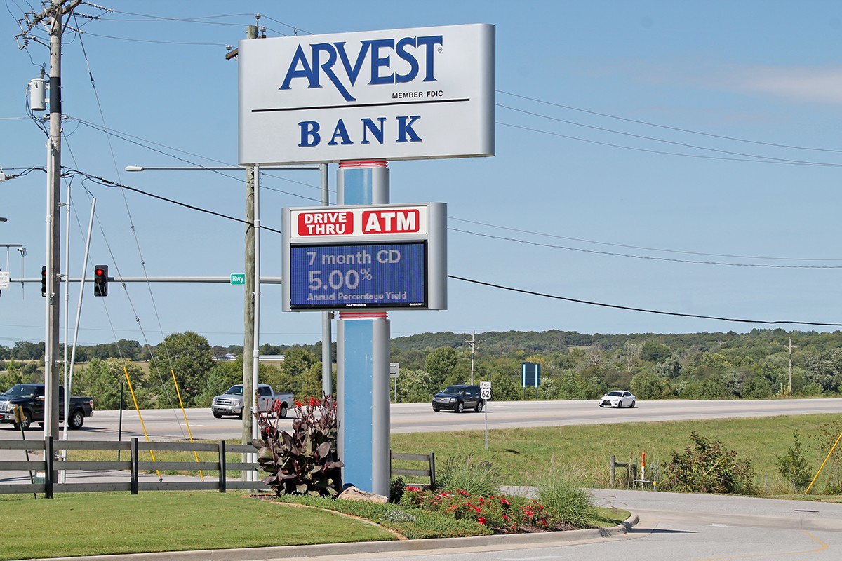 Banks in Arkansas, such as Arvest Bank of Fayetteville, are advertising rates of 5% annual percentage yield and higher on certificates of deposit.