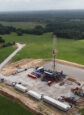 An aerial view of a Standard Lithium's test well in the Smackover geological formation in Arkansas