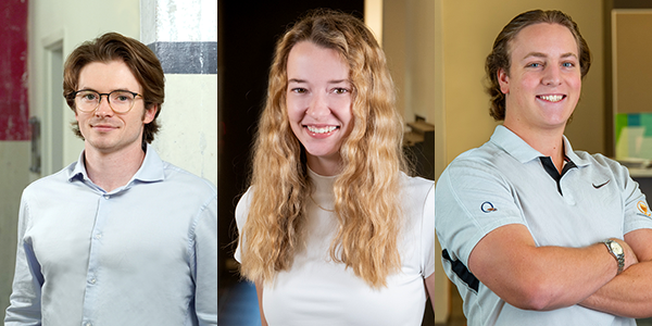 (From left) Gavin Briggs, Olivia Grimes & Matt Martin