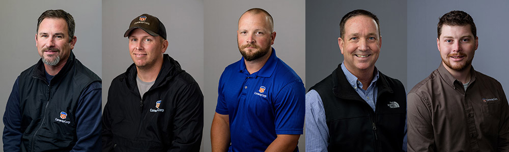 (From left) Brent Brown, Brent Garren, Ben Lawrence, Jeff Meriweather and Justin Moore