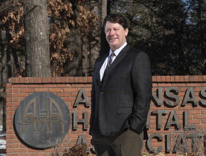 Bo Ryall, CEO of the Arkansas Hospital Association, says hospitals continue to struggle in the aftermath of the pandemic. [Steve Lewis]