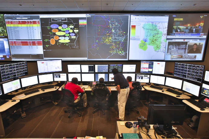 SPP’s coordination center in Little Rock. It oversees the grid in a 14-state region. [PHOTO provided]