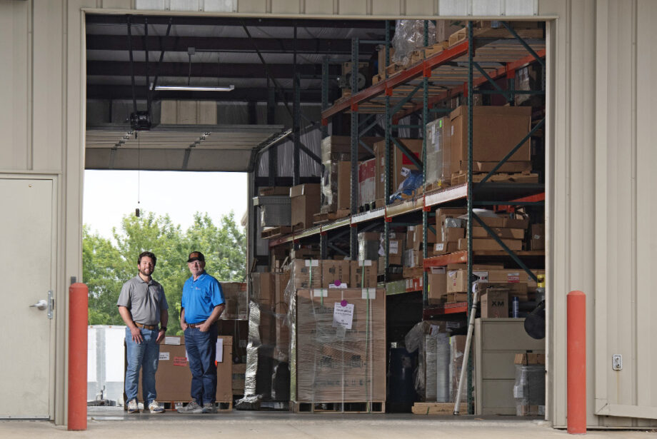 Adam Hope, vice president of controls operation at Powers of Arkansas, and his dad, Alan Hope, the company’s owner and CEO. [Steve lewis]