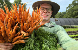 Cory Babb, co-owner of Firelight Farm in Searcy, uses Cureate Connect’s online platform to sell his farm’s products. [PHOTO provided]