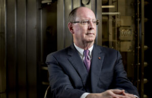 George A. Makris Jr., Simmons’ departing CEO, said he was “very proud of the fact that we were able to do this transaction.” [Karen E. Segrave]